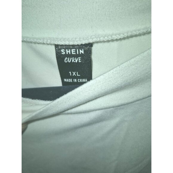 Shein Curve "Good Vibes" White Long Sleeve Shirt 1XL Rainbow - Picture 4 of 7